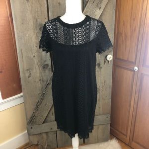 LC Lauren Conrad Black Lace Dress Size 14